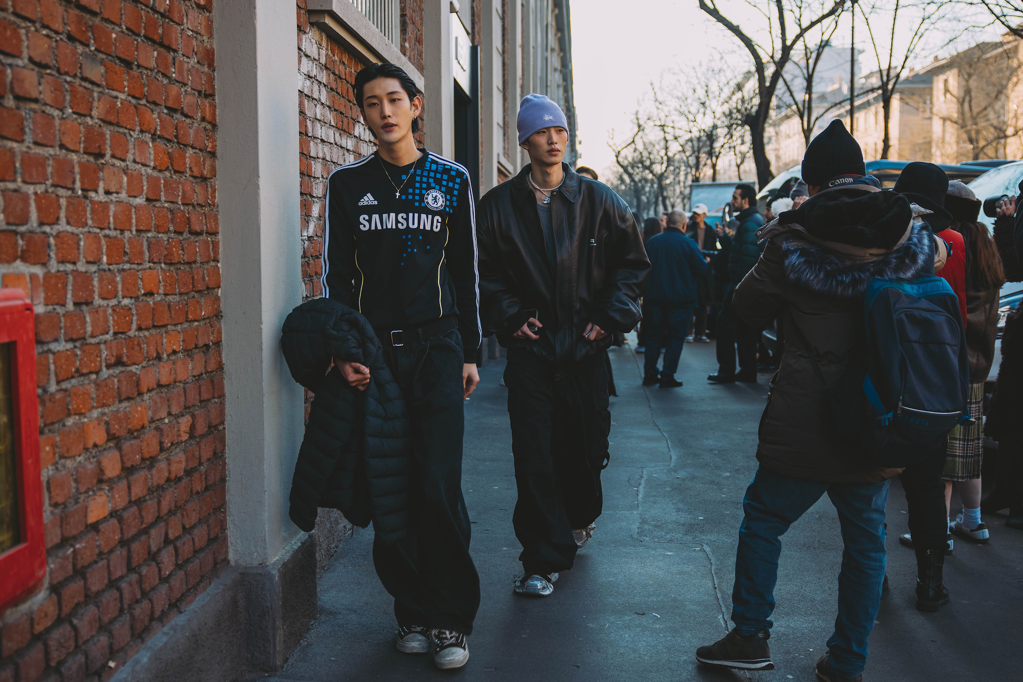 Streetstyle tijdens de Milaanse mannenmodeweek