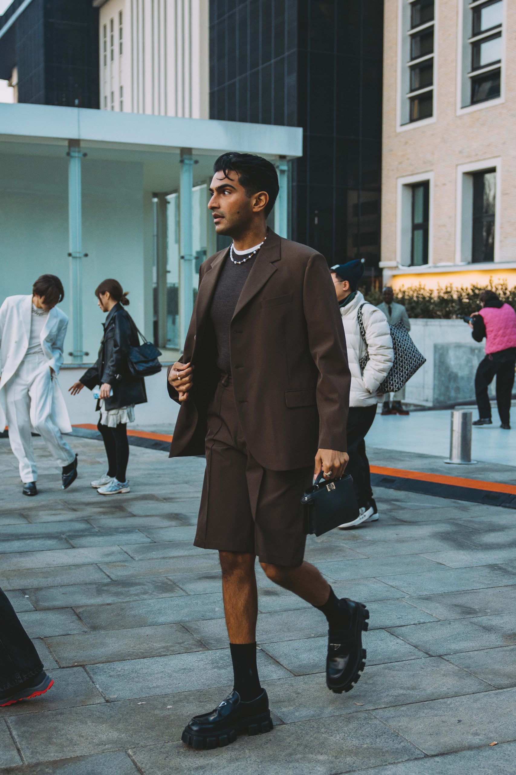 Streetstyle tijdens de Milaanse mannenmodeweek