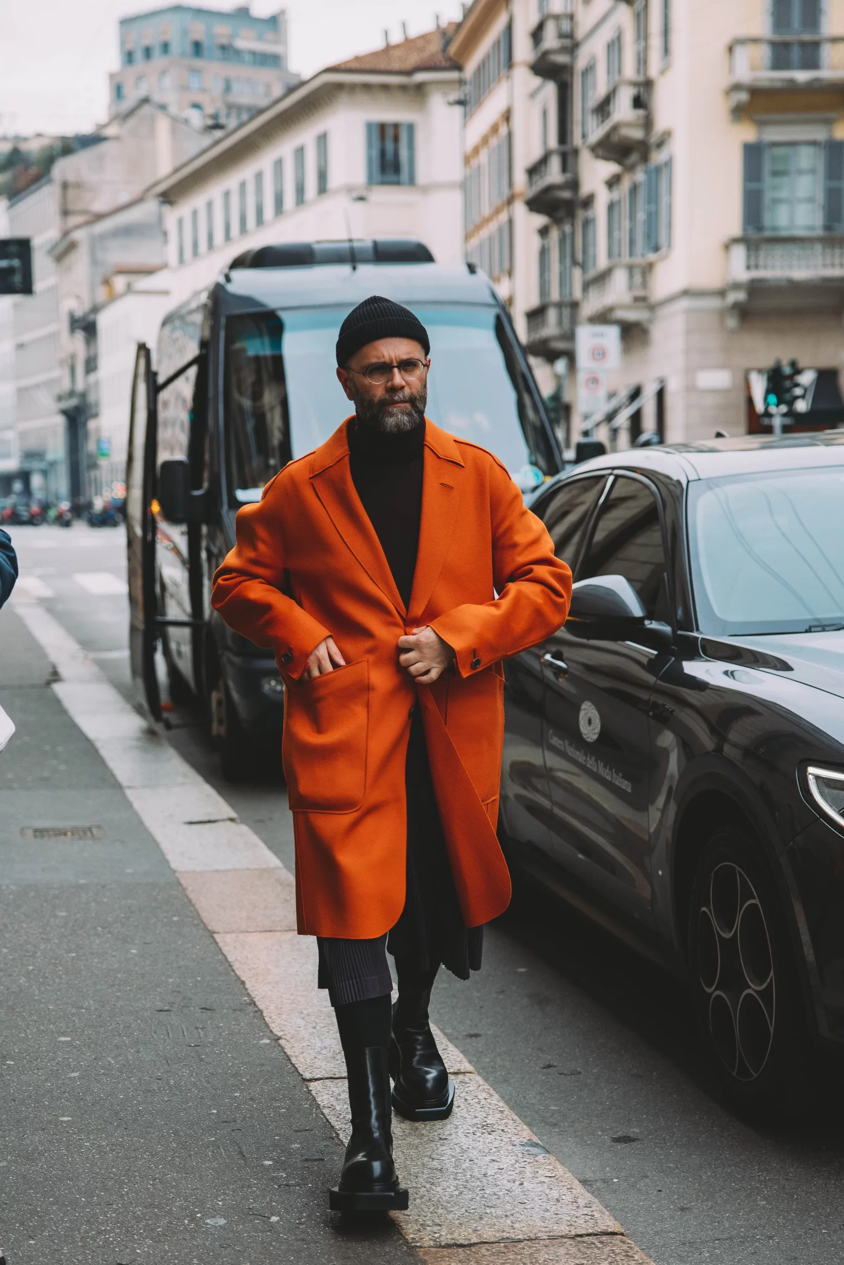 Streetstyle tijdens Milan Men's Fashion Week herfst/winter 2024