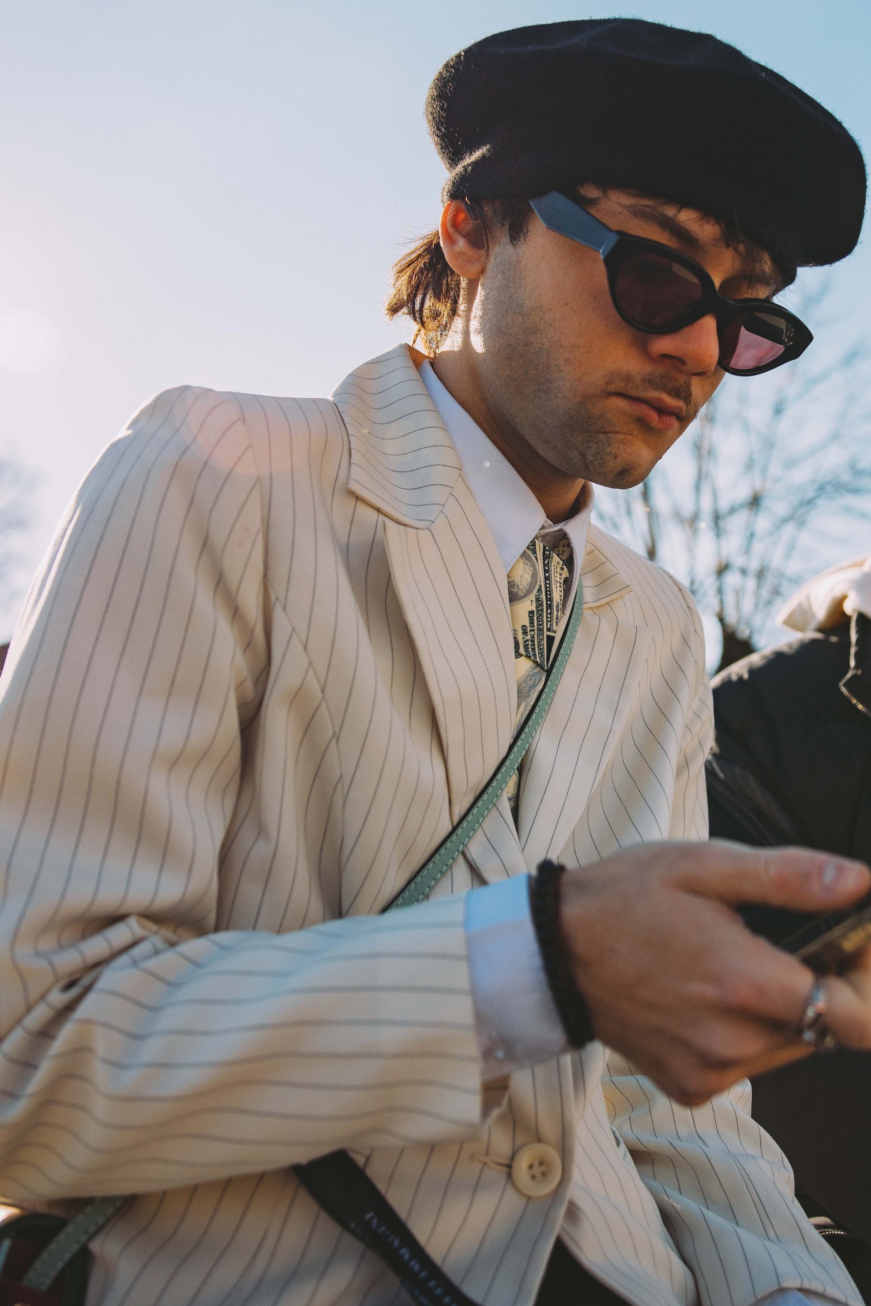 Streetstyle tijdens Pitti Uomo herfst/winter 2024