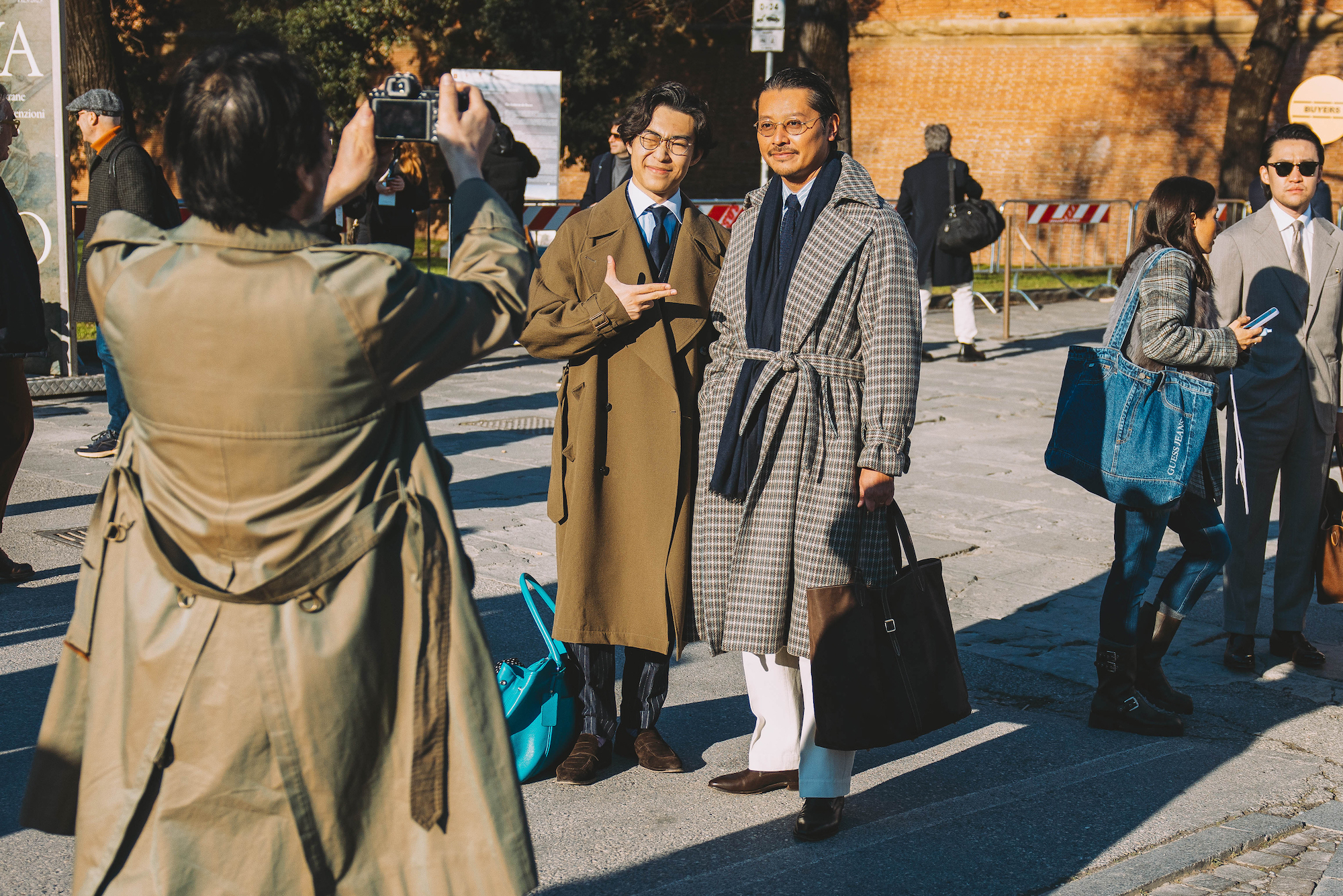 Streetstyle tijdens Pitti Uomo herfst/winter 2024