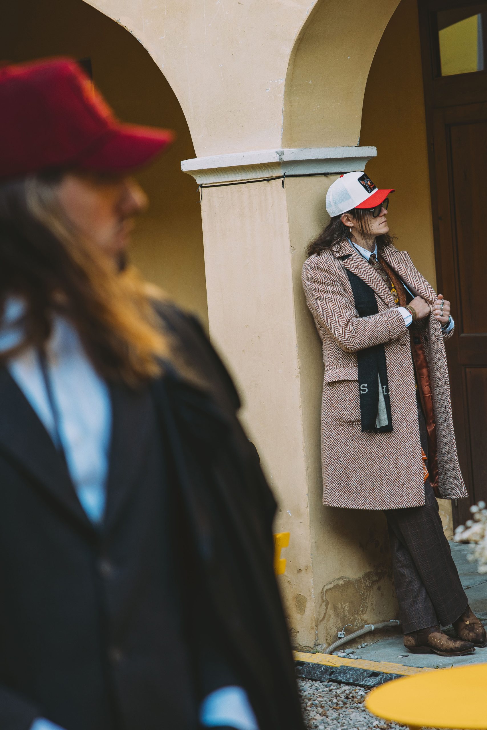 Streetstyle tijdens Pitti Uomo herfst/winter 2024