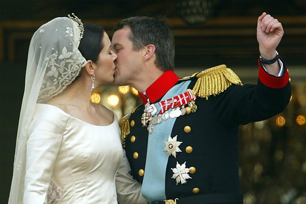 Frederik en Mary op hun trouwdag
