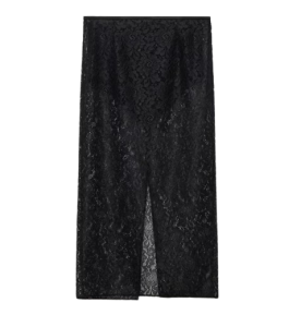 Kanten rok Mango trend streetstyle