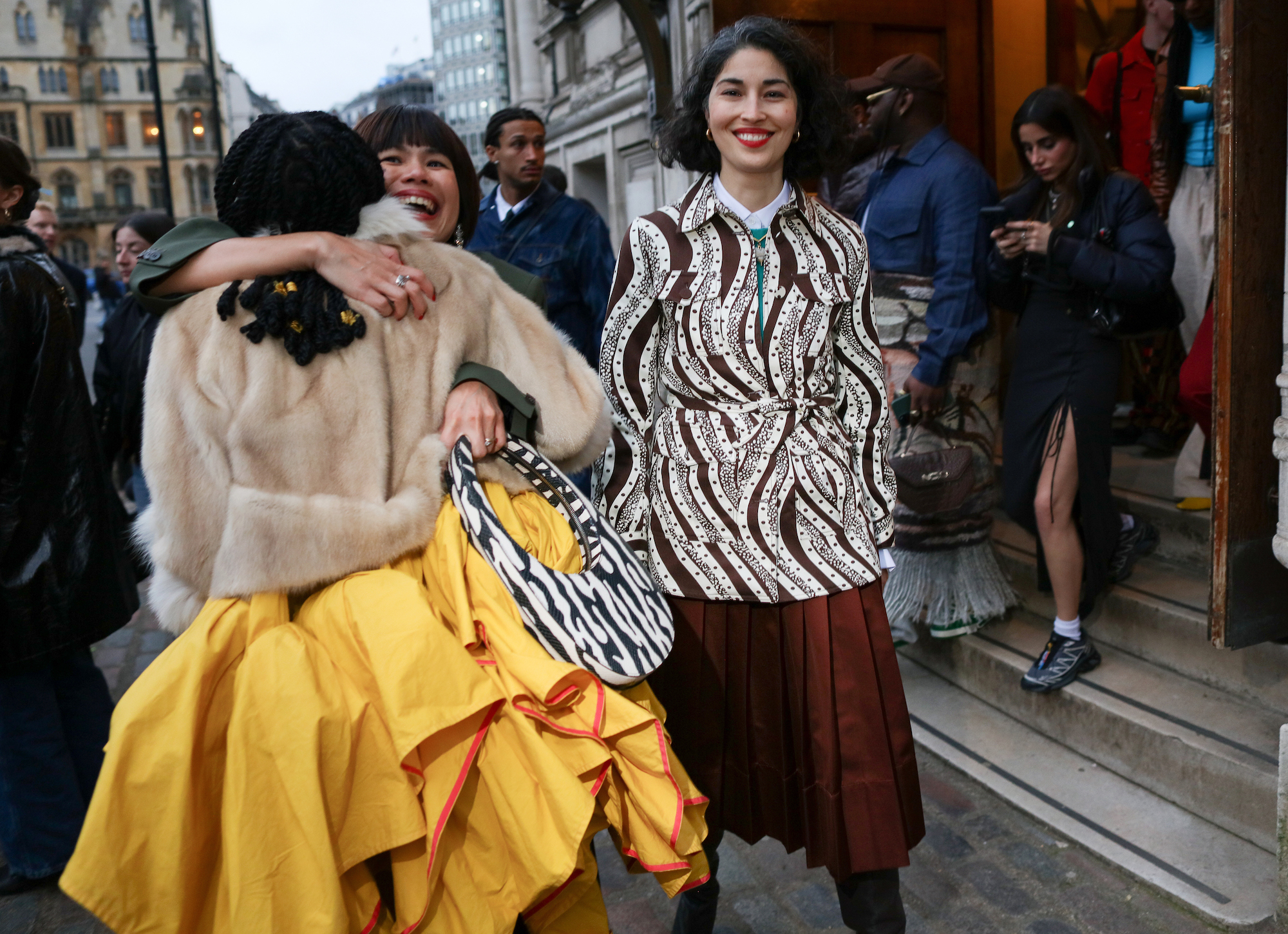 Streetstyle tijdens London Fashion Week herfst/winter 2024