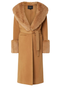 Maje fake fur jas trend tijdens CPHFW