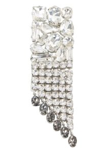 MaxMara broche met strass-stenen
