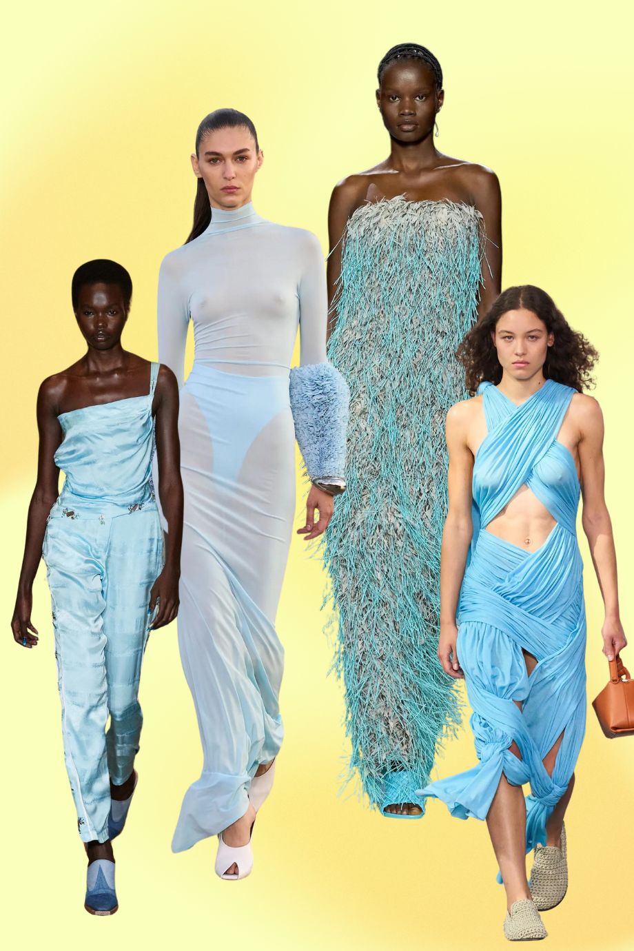 Hemelsblauw op de runway bij Ahluwalia, Alaïa, Bottega Venetta en JW Anderson