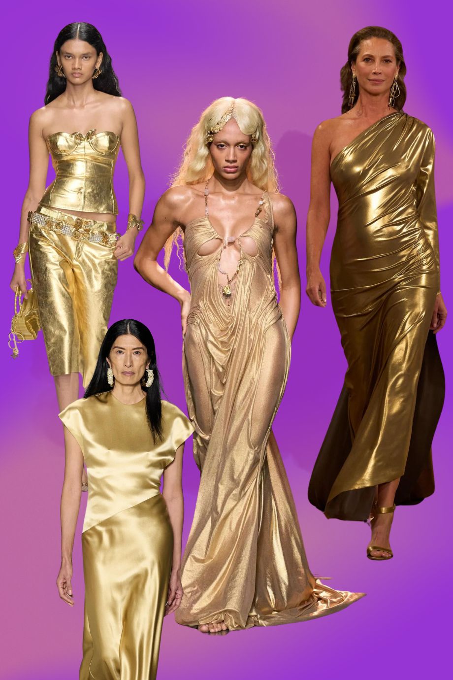 Goud als trendkleur op de runway bij Blumarine, Tove, Di Petsa en Ralph Lauren