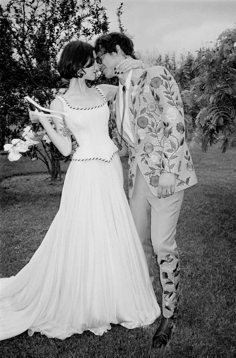 Het bruidspaar op hun grote dag