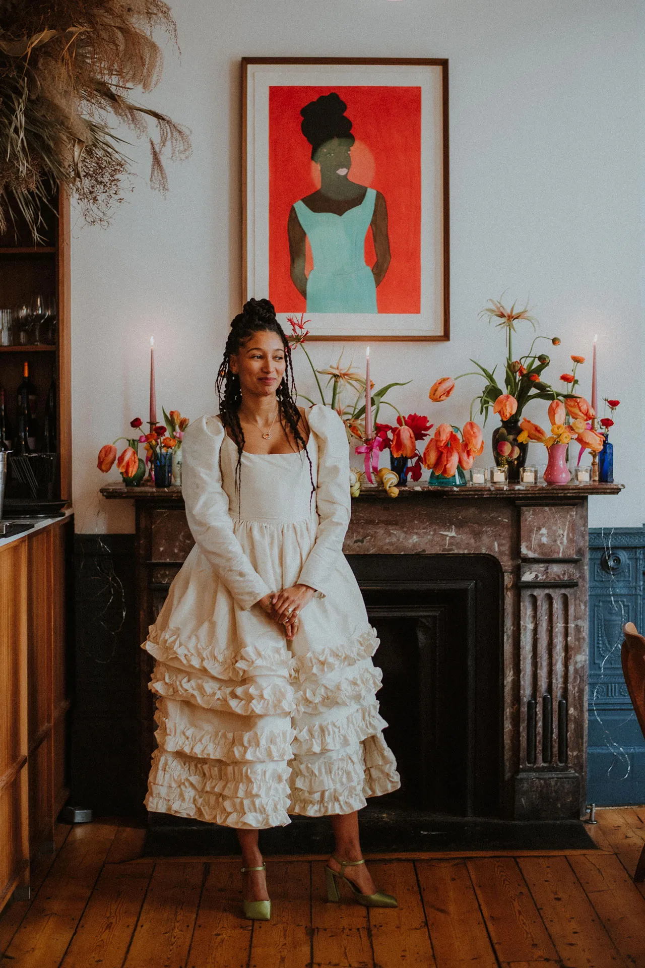 Raine op haar trouwdag