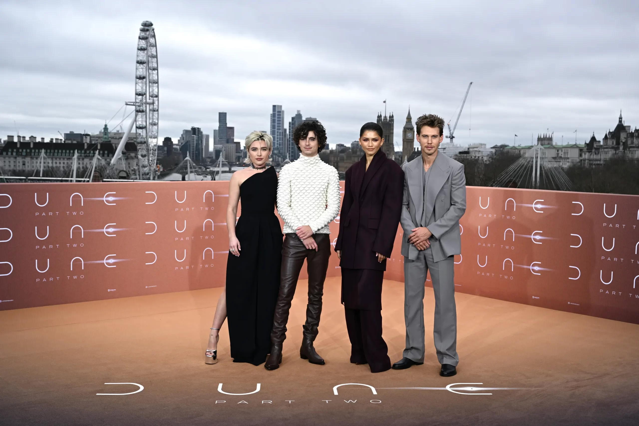 De cast van Dune: Part Two in opvallende looks in Londen
