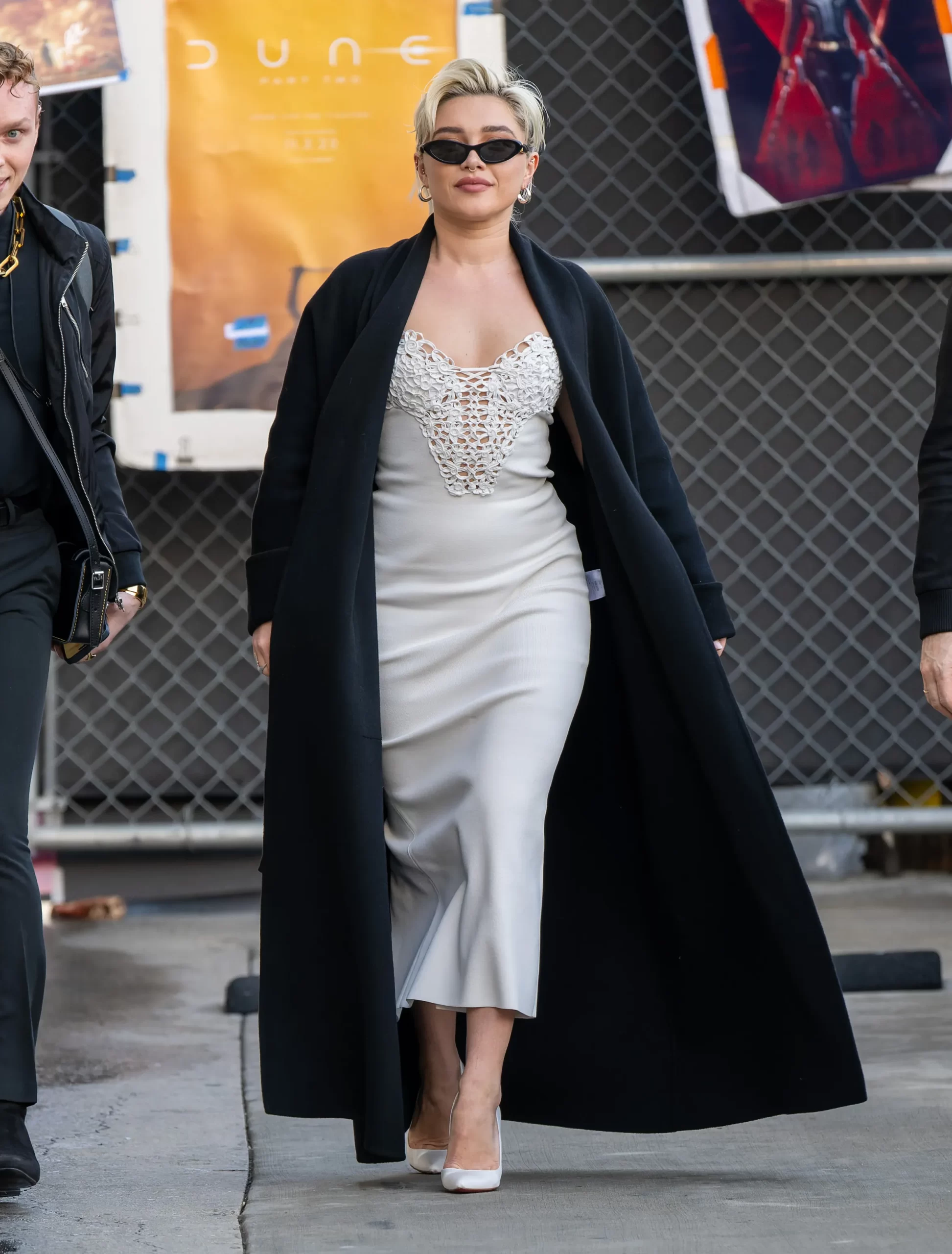 Florence Pugh tijdens de Dune-perstour