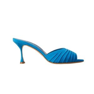 Manolo Blahnik blauwe muiltjes