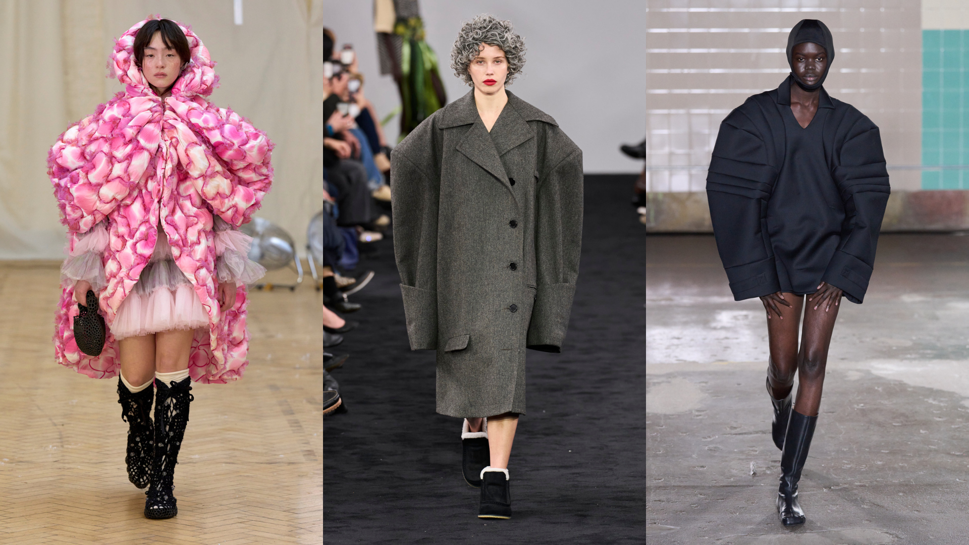 London Fashion Week herfst/winter 2024 - trends - maximalistische vormen