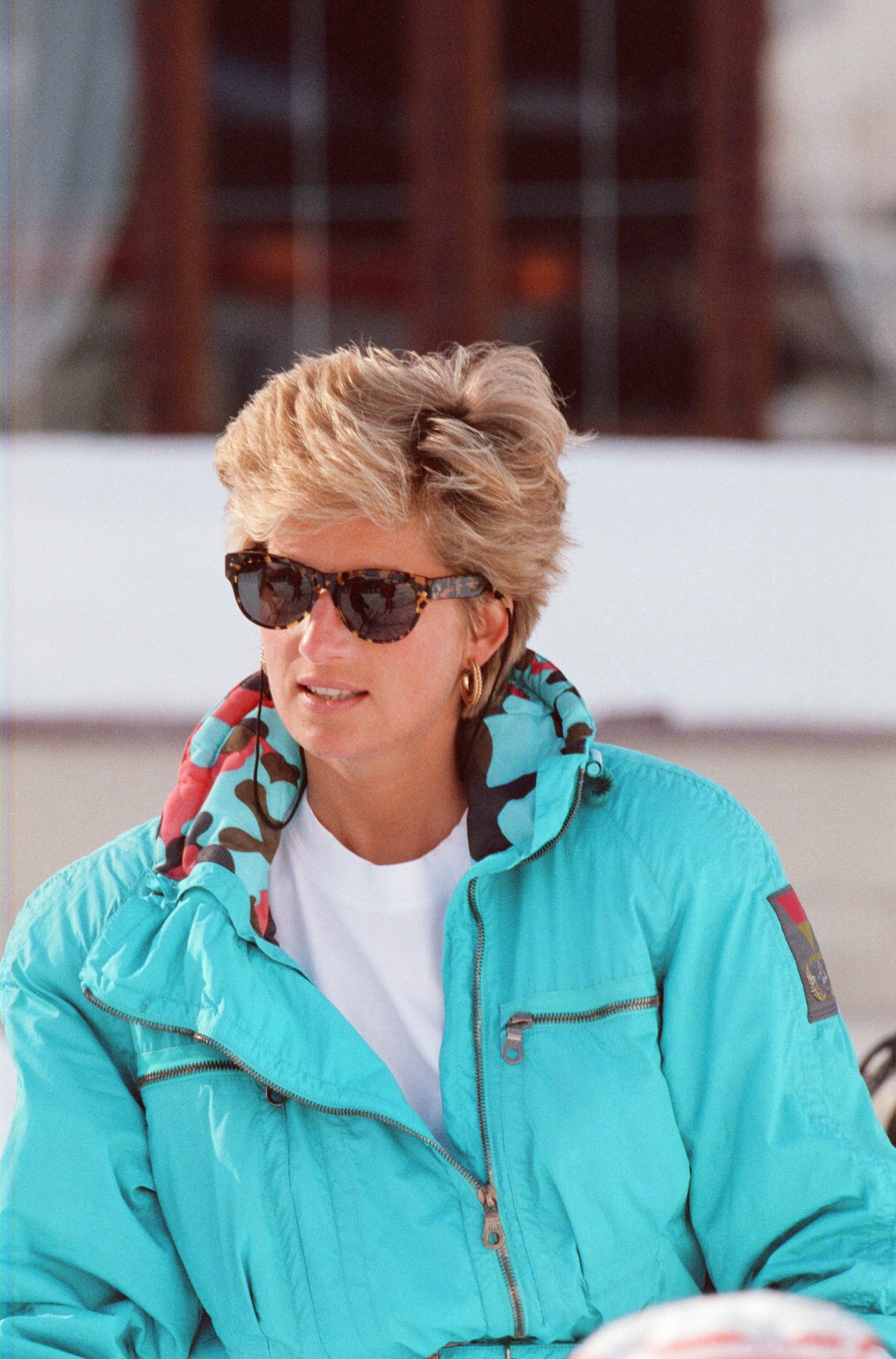 Prinses Diana op wintersport in Lech, 1993