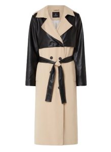 Bruuns Bazaar leren trenchcoat