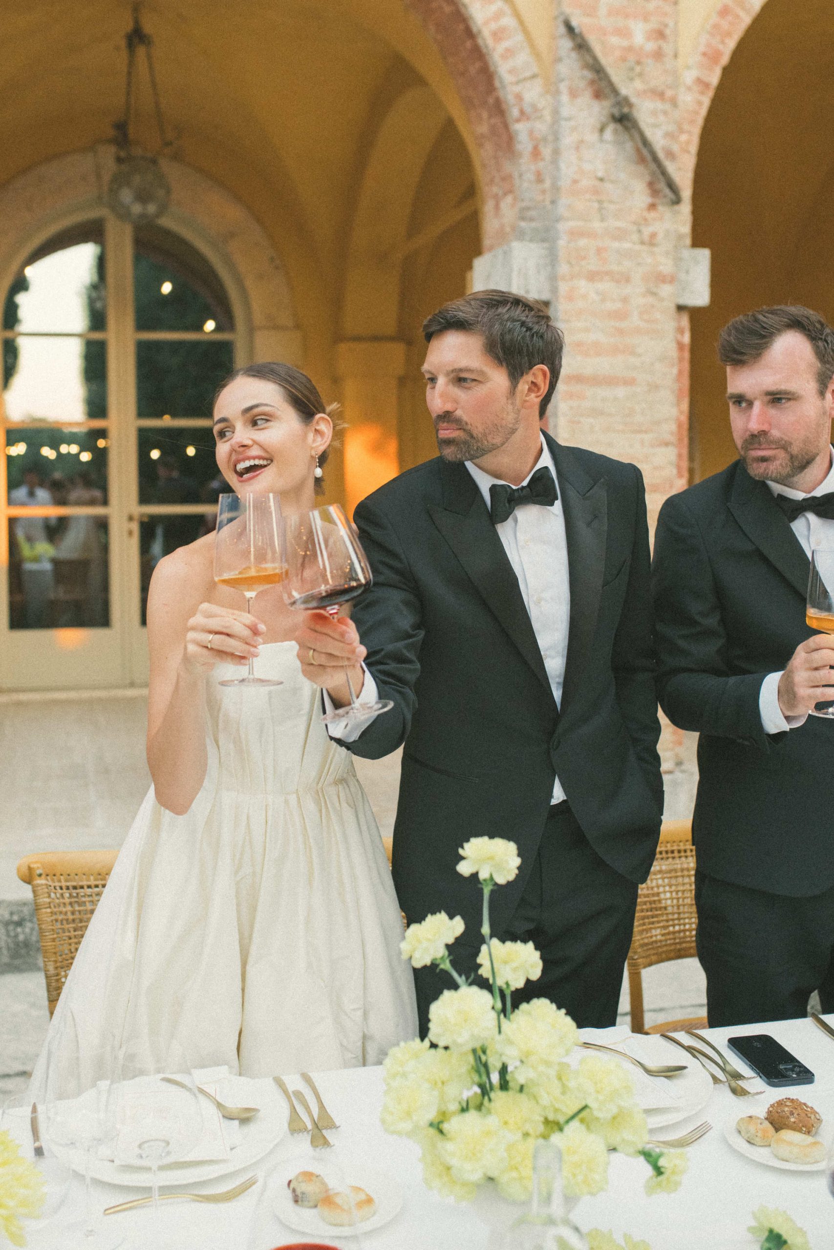 Samantha en Justin tijdens hun trouwweekend