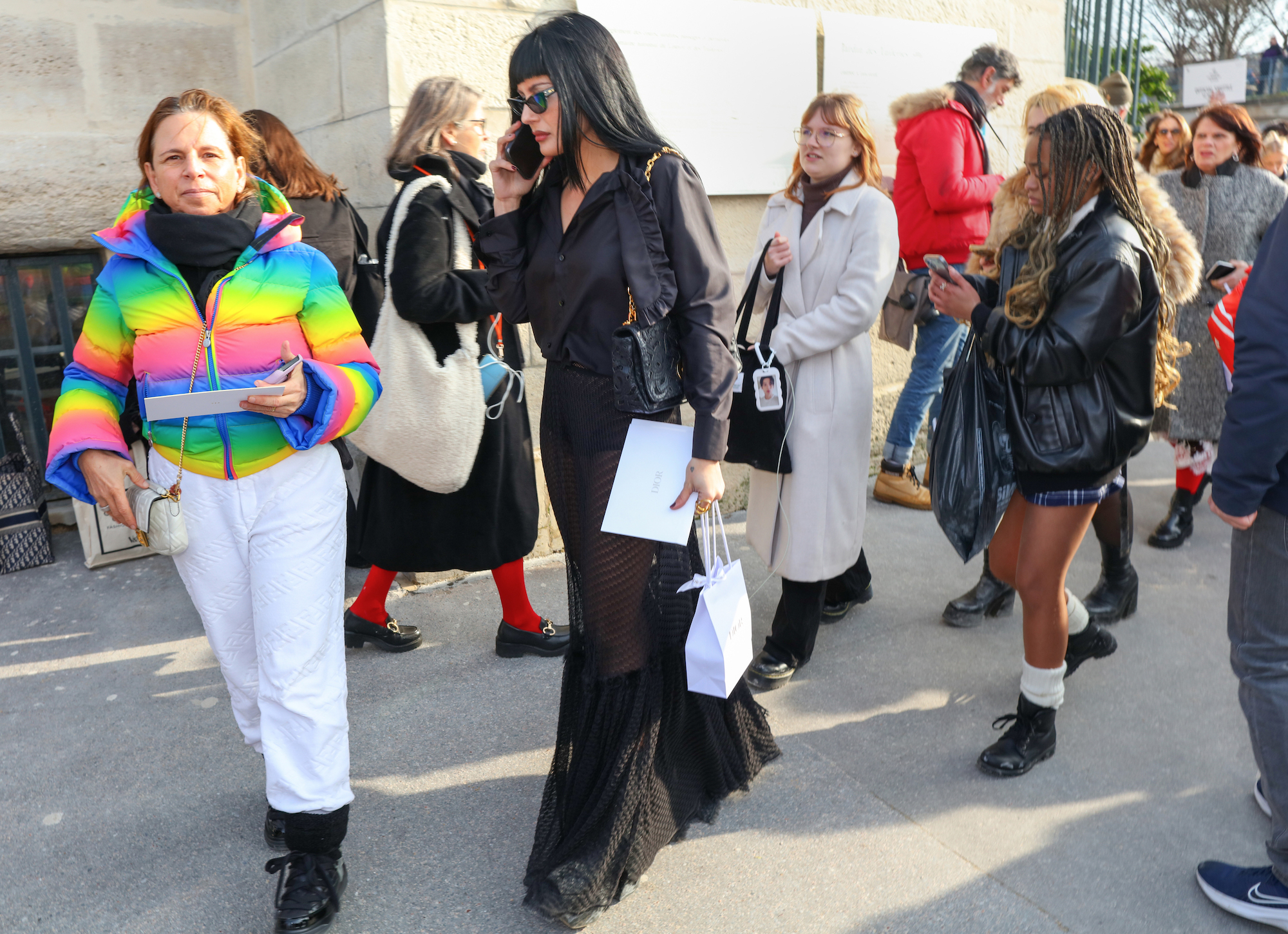 Streetstyle tijdens Paris Fashion Week herfst/winter 2024