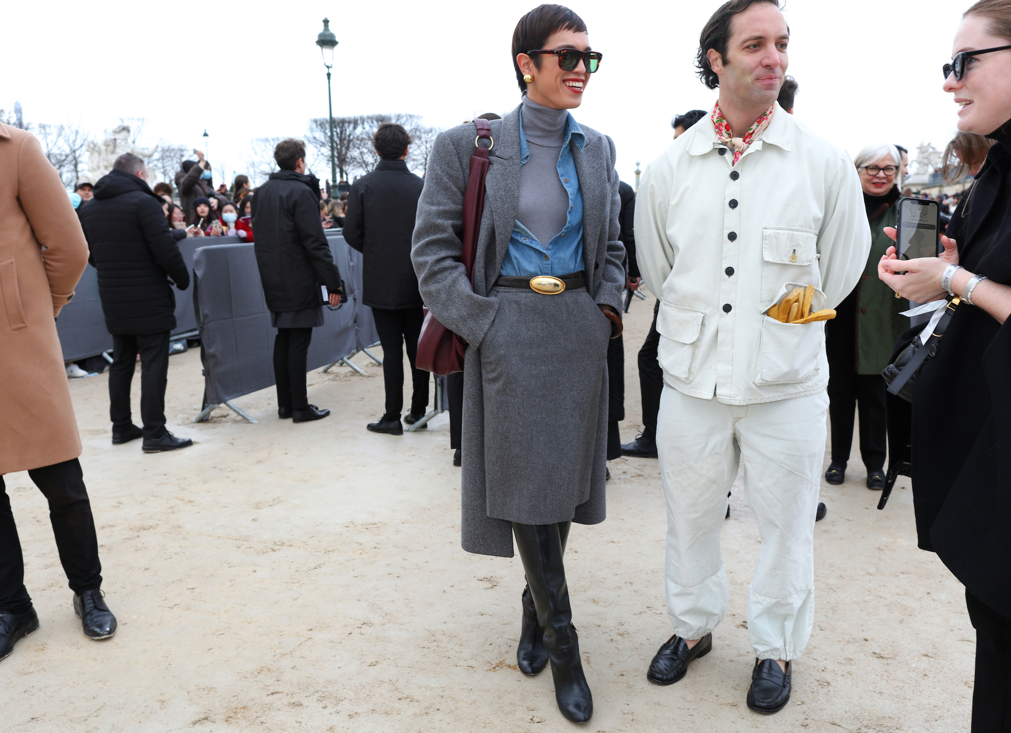 Streetstyle tijdens Paris Fashion Week herfst/winter 2024