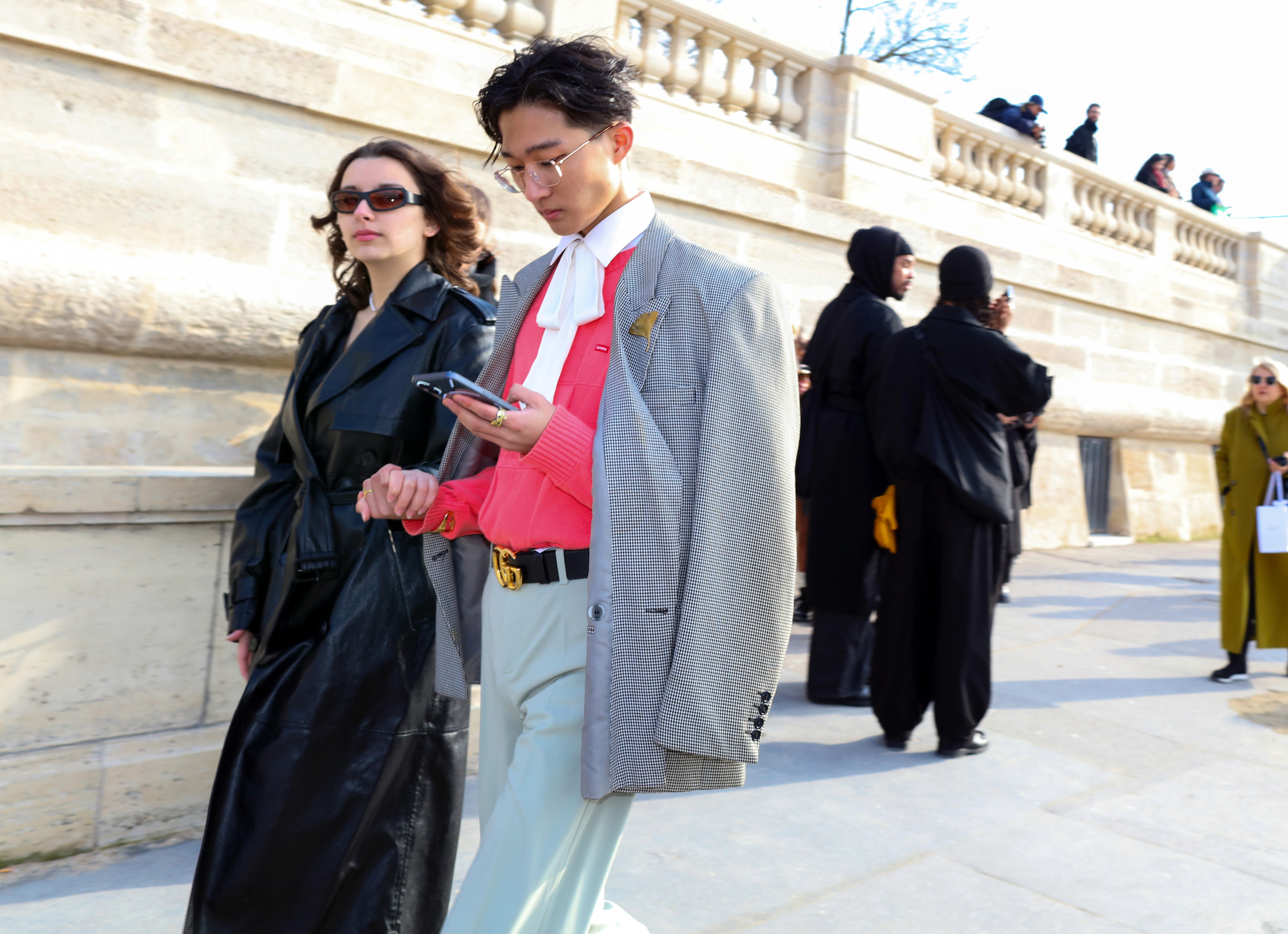 Streetstyle tijdens Paris Fashion Week herfst/winter 2024