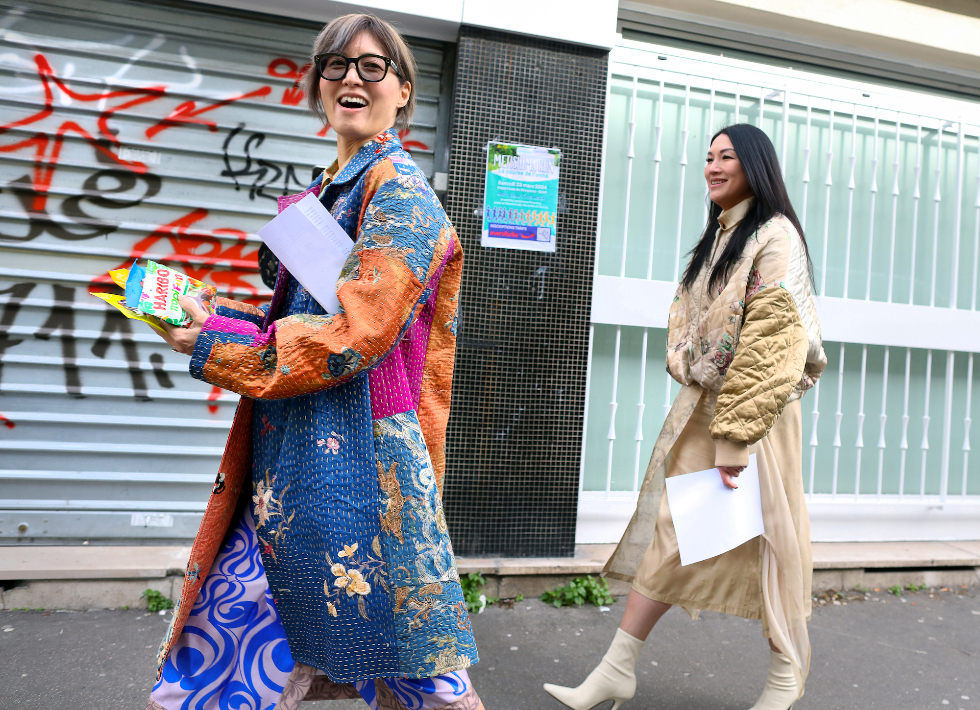 Streetstyle tijdens Paris Fashion Week herfst/winter 2024