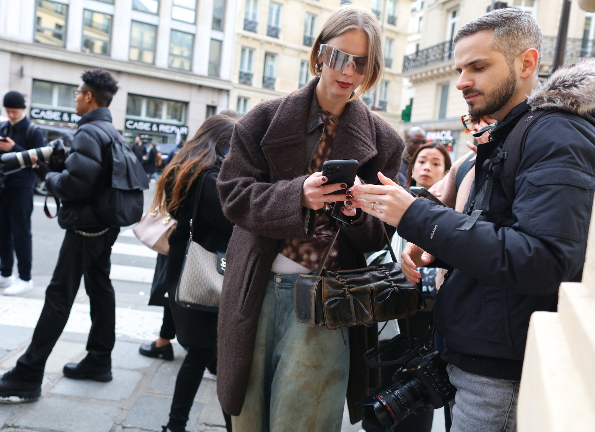 Streetstyle tijdens Paris Fashion Week herfst/winter 2024