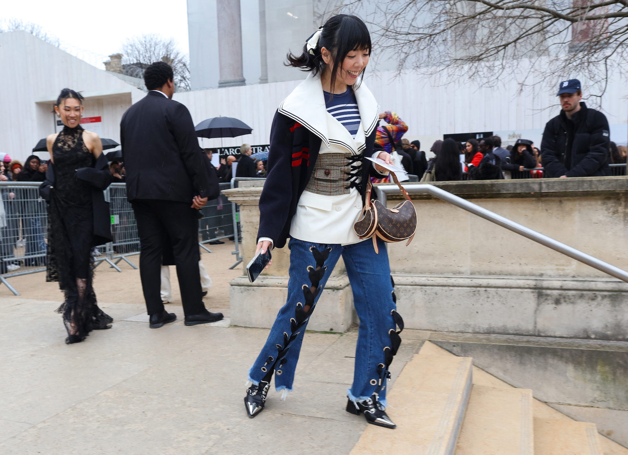 Streetstyle tijdens Paris Fashion Week herfst/winter 2024