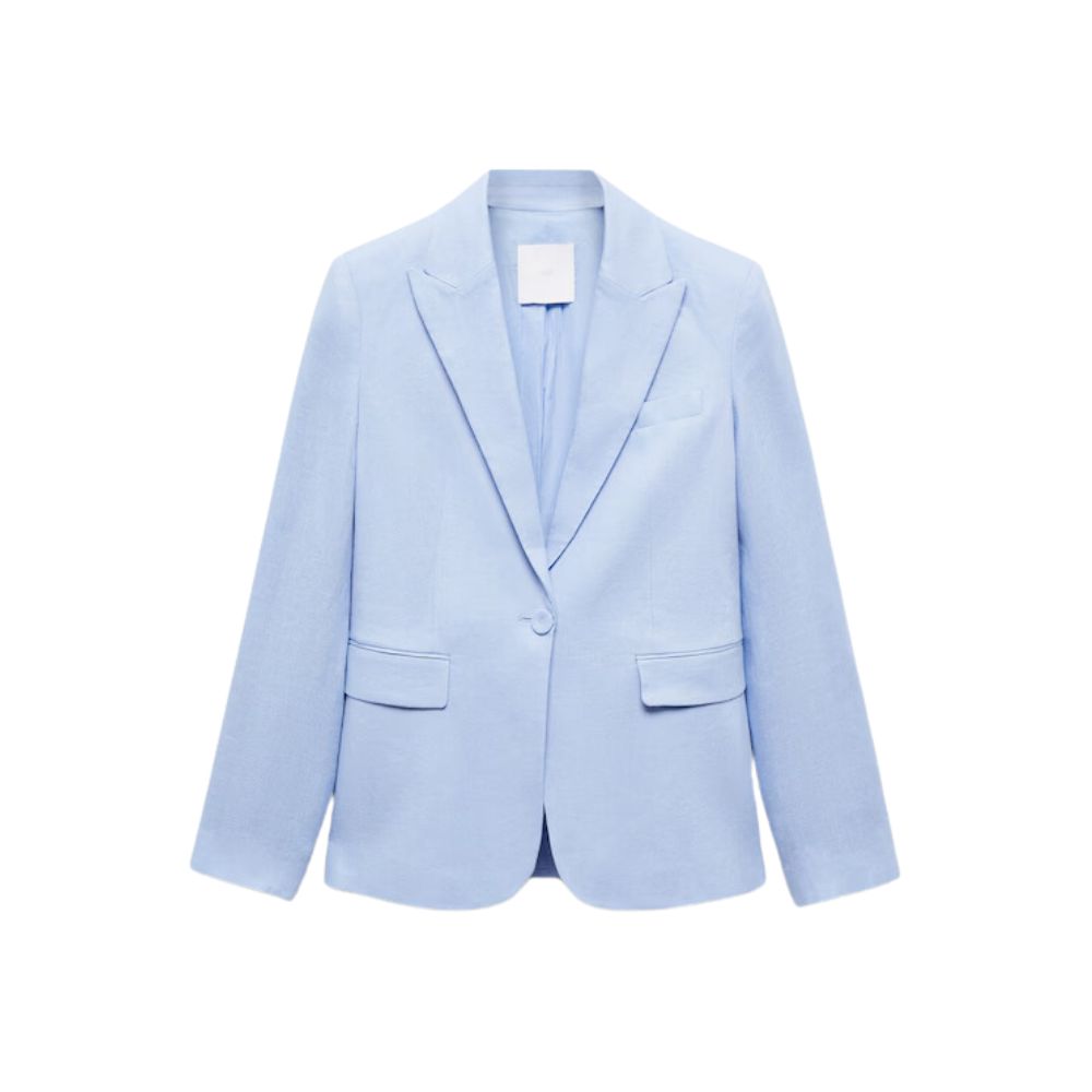 MINTLIMIT Linnen blazer voor dames, casual pakken met lange mouwen, jassen met inkepingen revers, klassieke werkkleding, gevoerde blazers met knopen aan de voorkant, F-roze, XL
