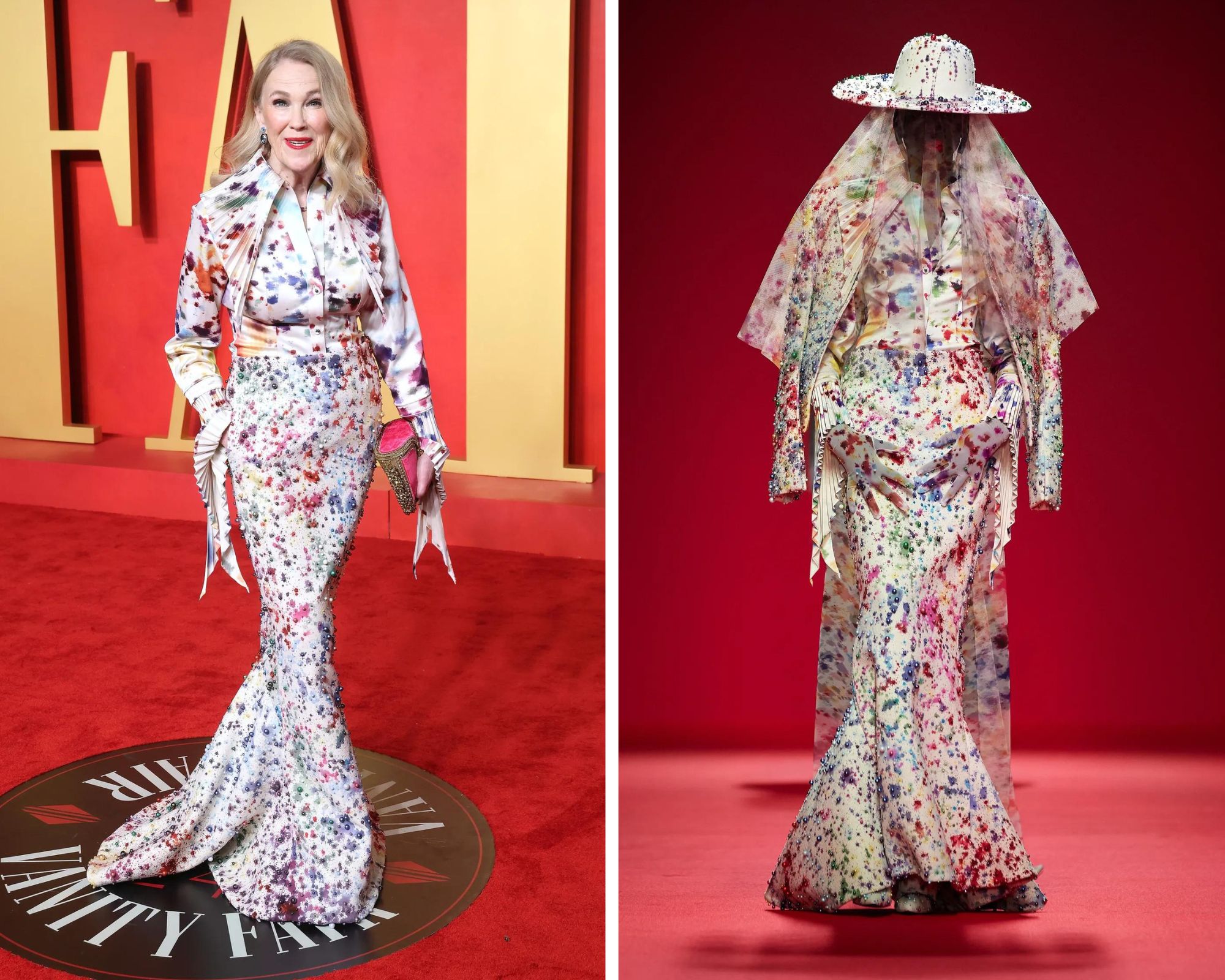 Catherine O'Hara in Robert Wun couture lente/zomer 2024
