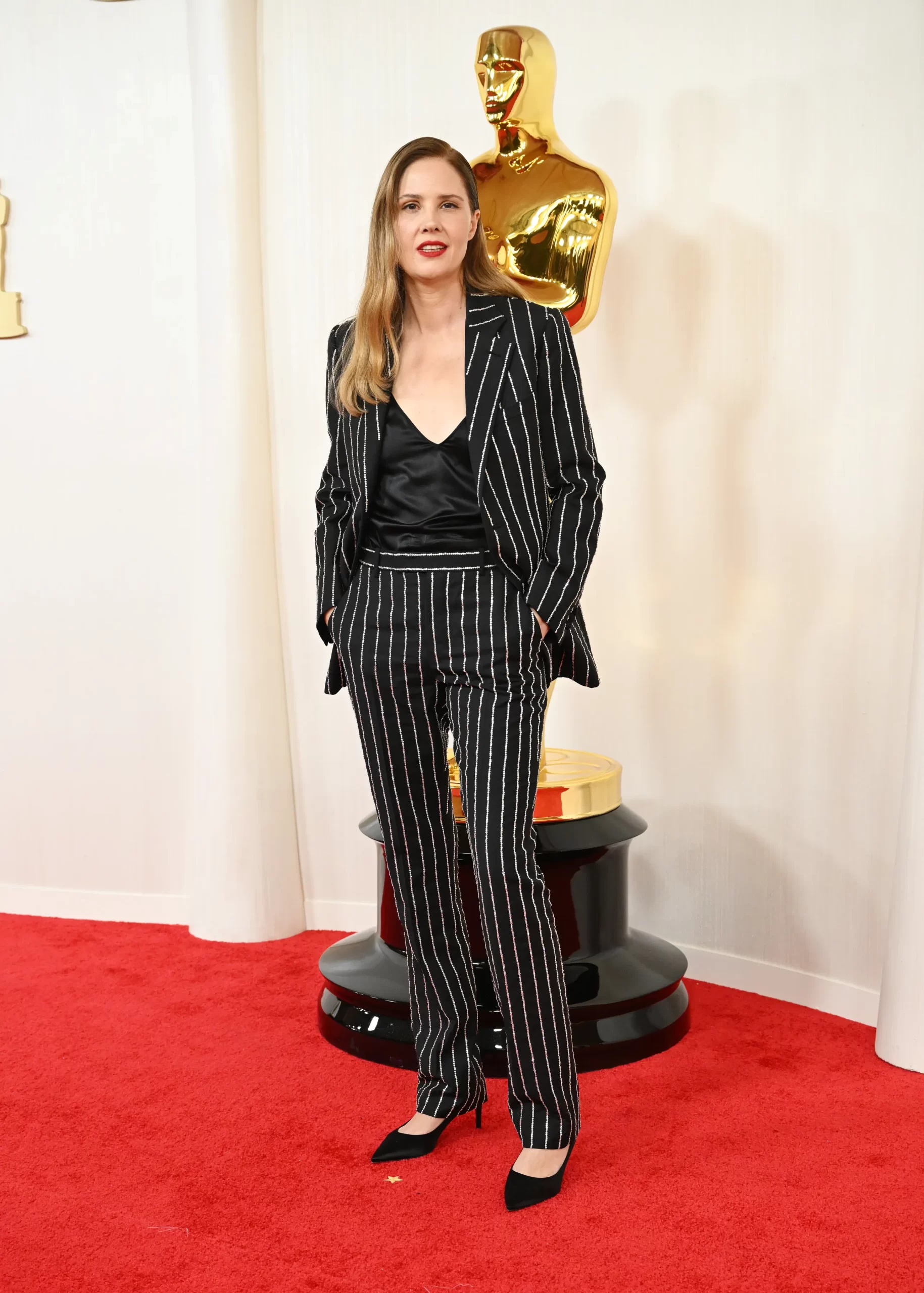 Justine Triet in Louis Vuitton is een van de beste looks van de Oscars 2024