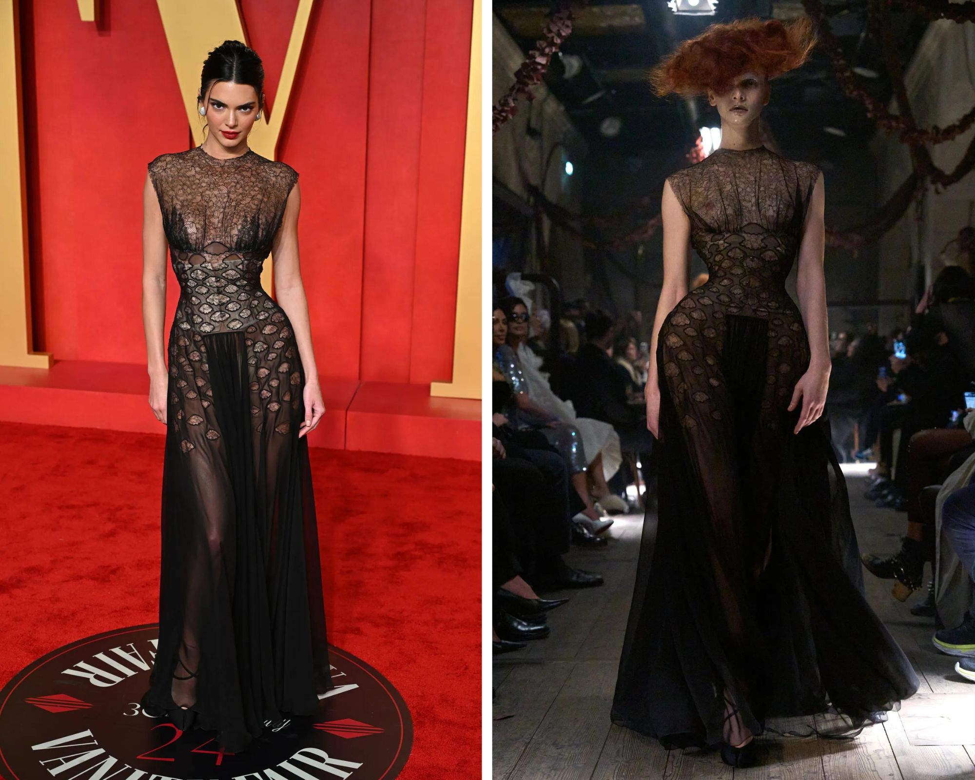 Kendall Jenner in Maison Margiela Artisanal lente/zomer 2024