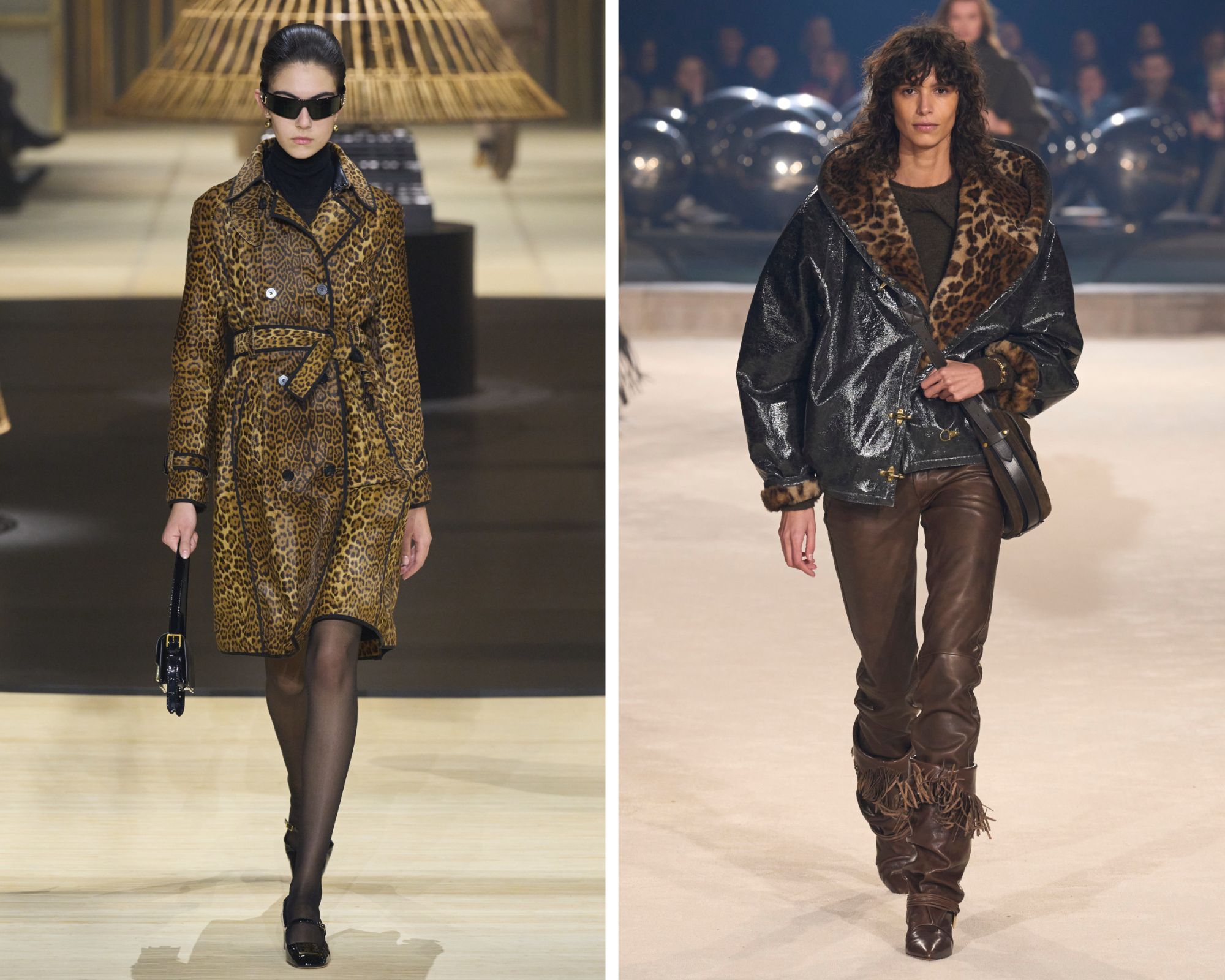 Luipaardprint is een van de trends van Paris Fashion Week herfst/winter 2024