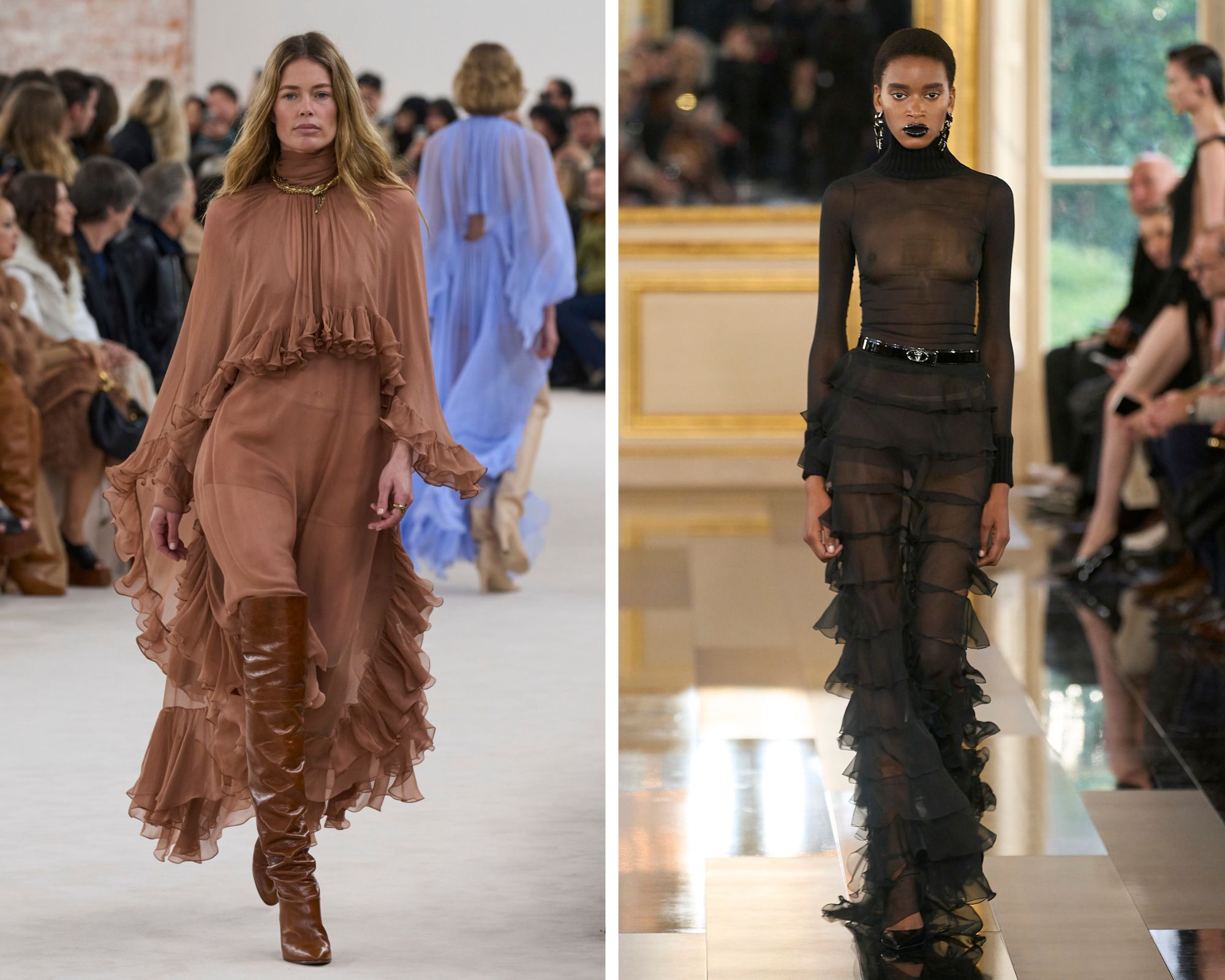 Ruches is een trend gespot tijdens PFW