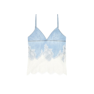 Cami top van denim en kant van Diesel