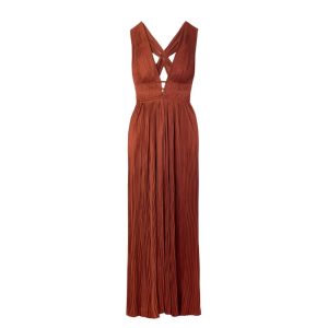 ulla johnson satijnen jurk roestkleur