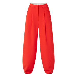closed high waist wide fit pantalon rood