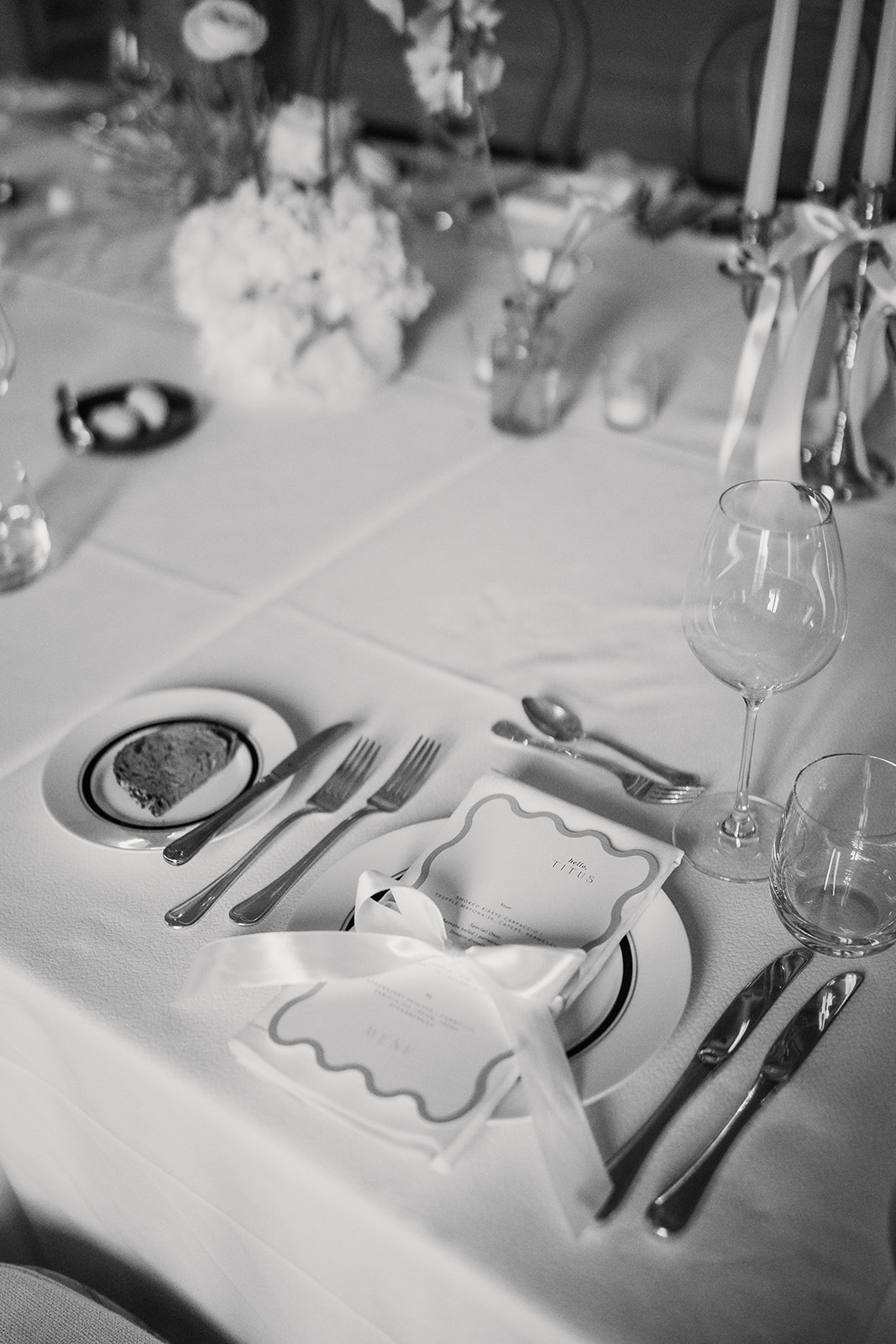 De dinertafel in het Amstel Hotel