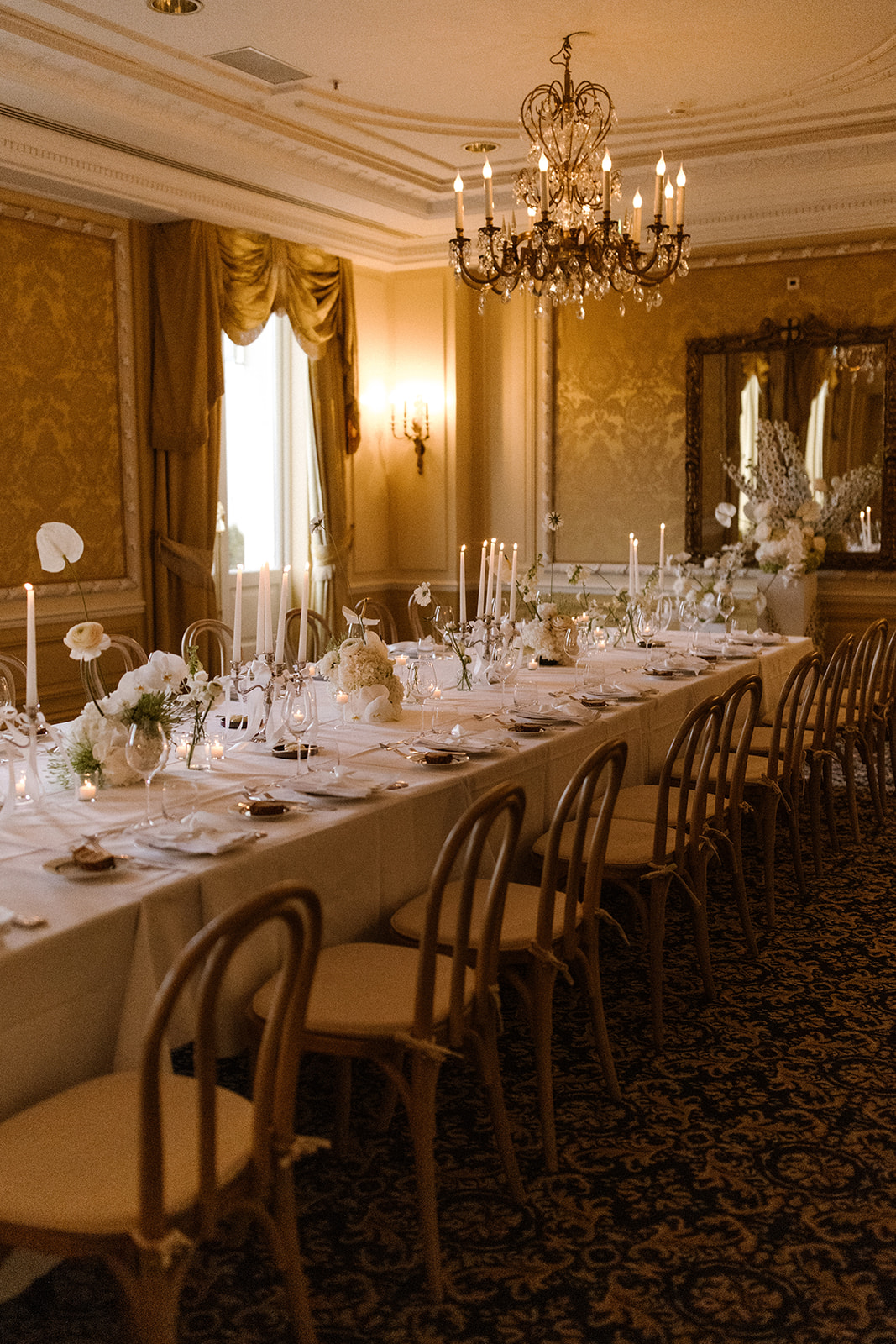 De dinertafel in het Amstel Hotel