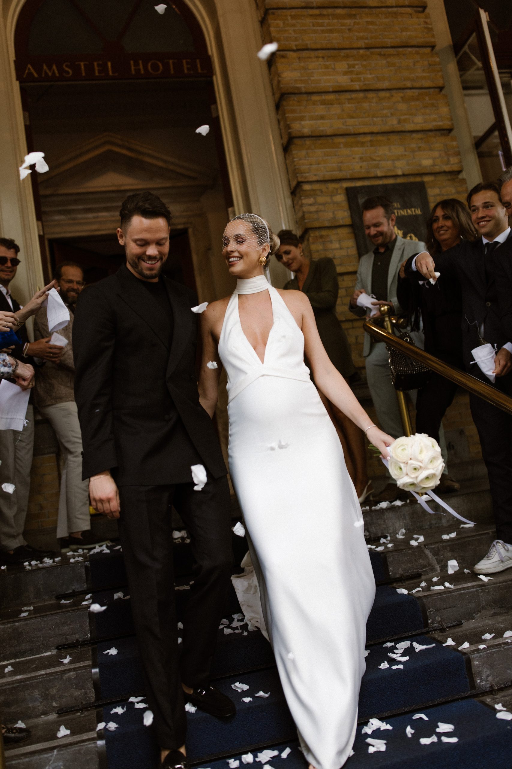 Roos Anne van Dorsten op haar bruiloft