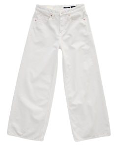 Tenue witte duurzame denim van biologisch katoen