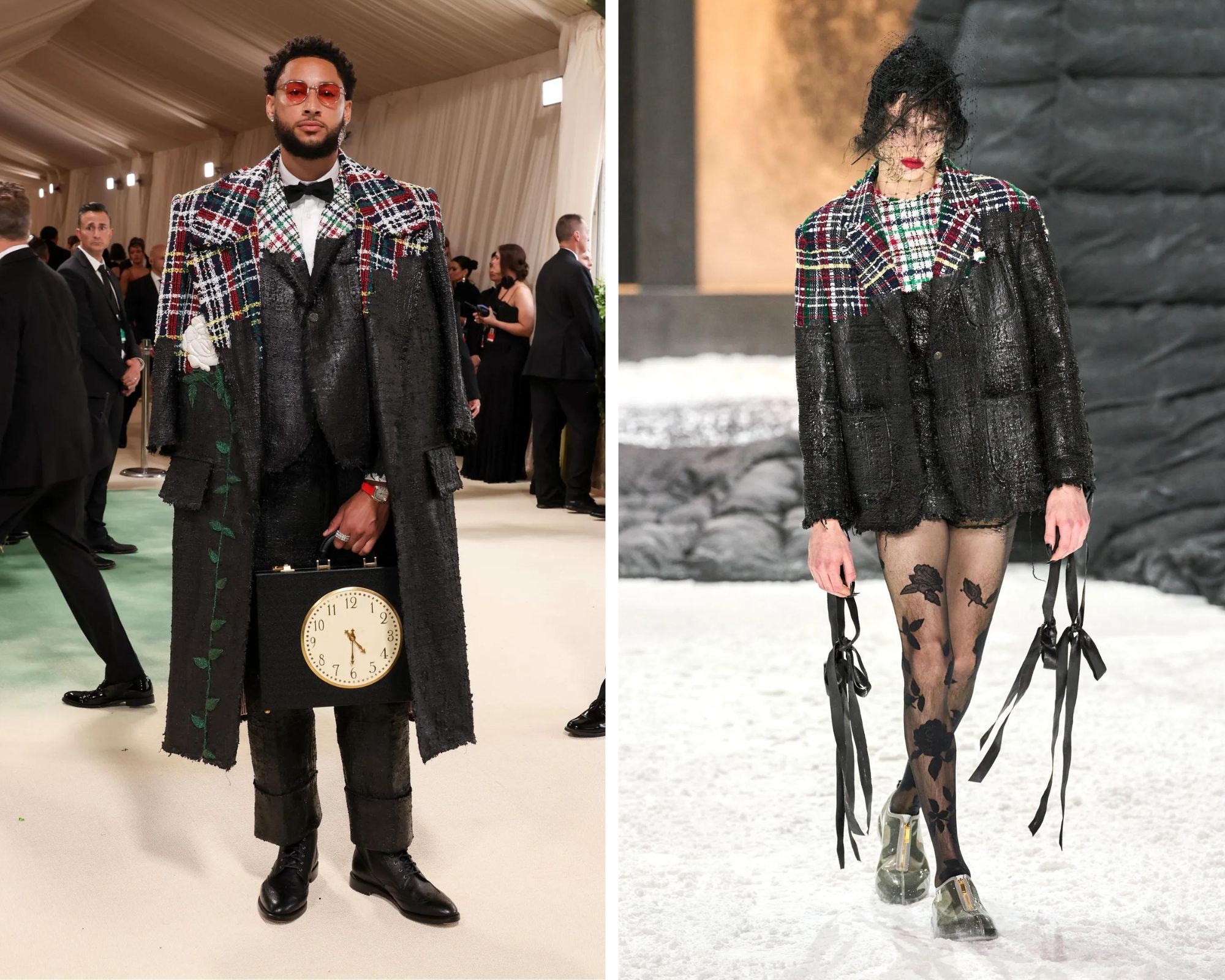 Ben Simmons – Thom Browne herfst/winter 2024 is een van de catwalklooks op het Met Gala