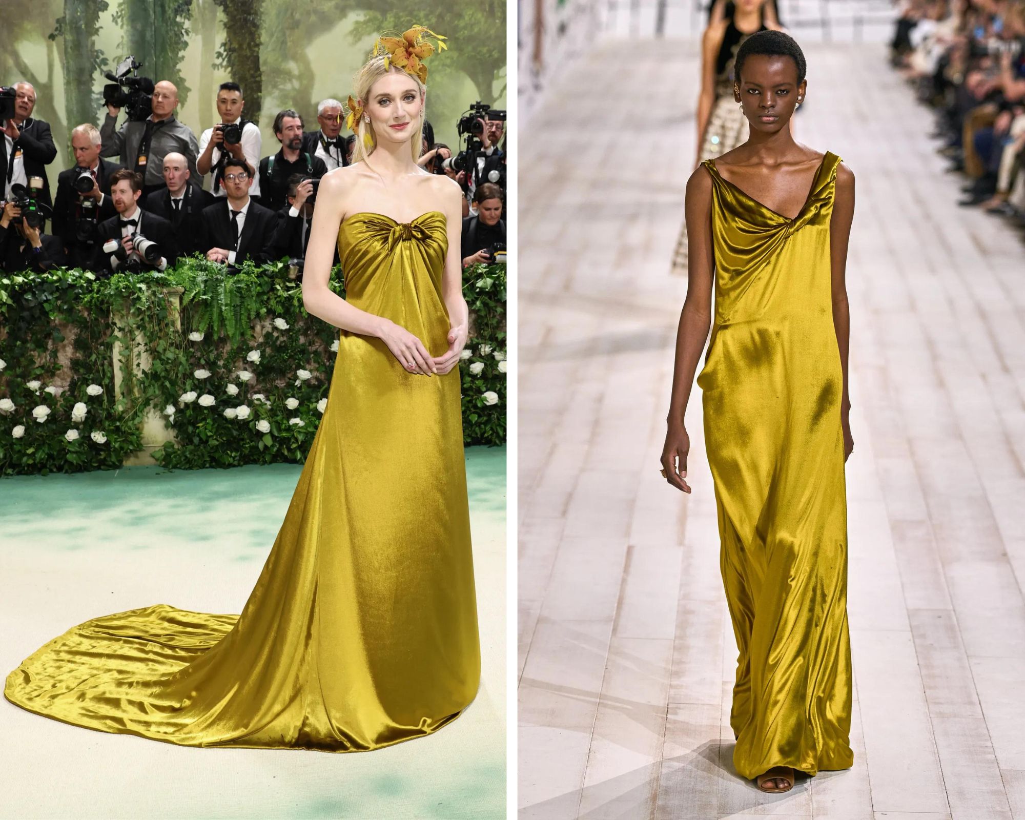 Elizabeth Debicki – Dior couture lente/zomer 2024 is een van de catwalklooks op het Met Gala
