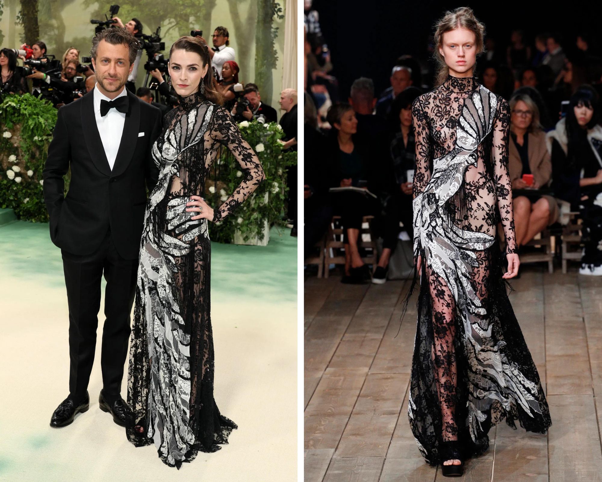 Francesco Bee Carrozzini – Alexander McQueen lente/zomer 2016 is een van de catwalklooks op het Met Gala