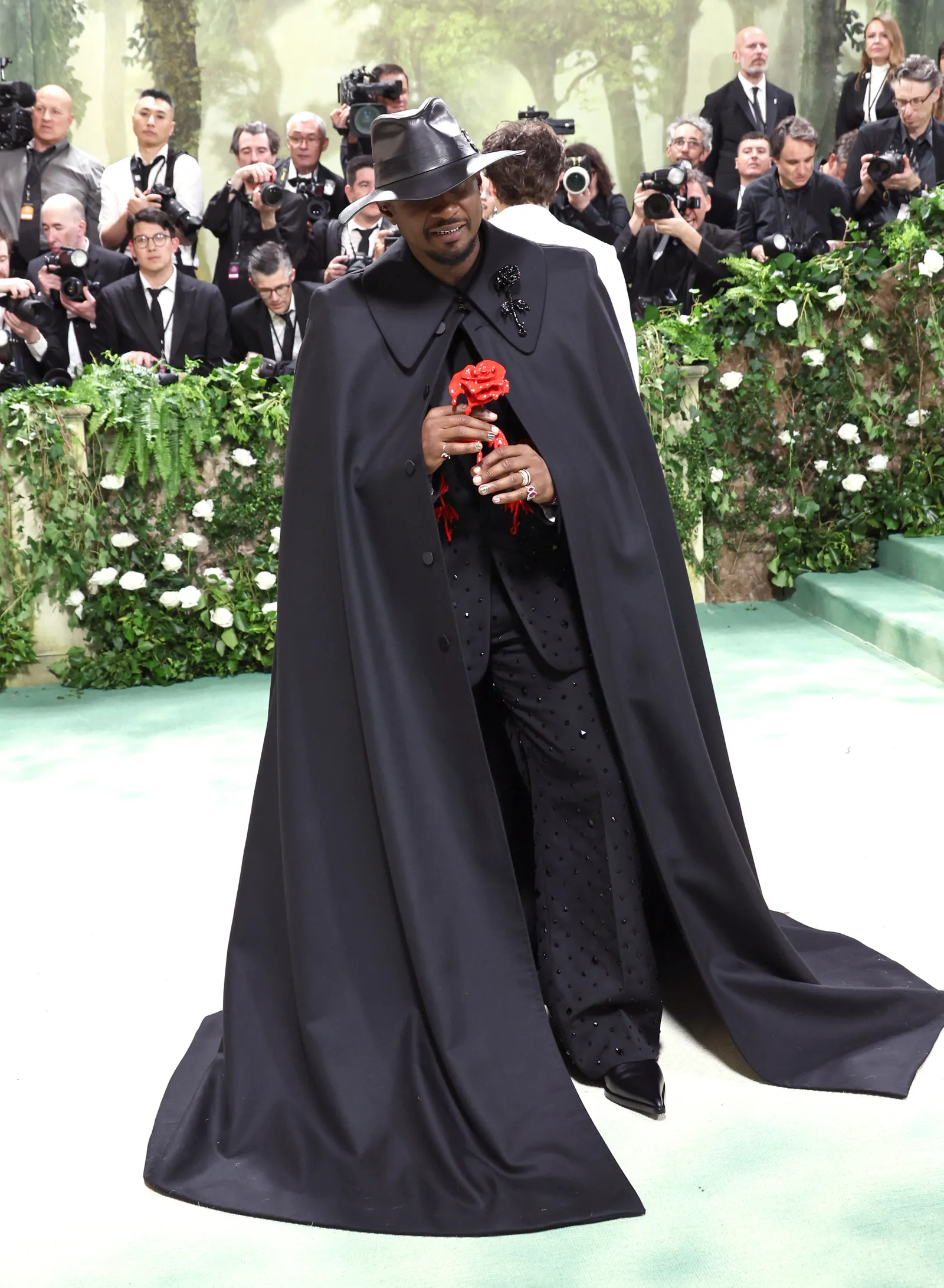 Gedragen bloemen bij Usher