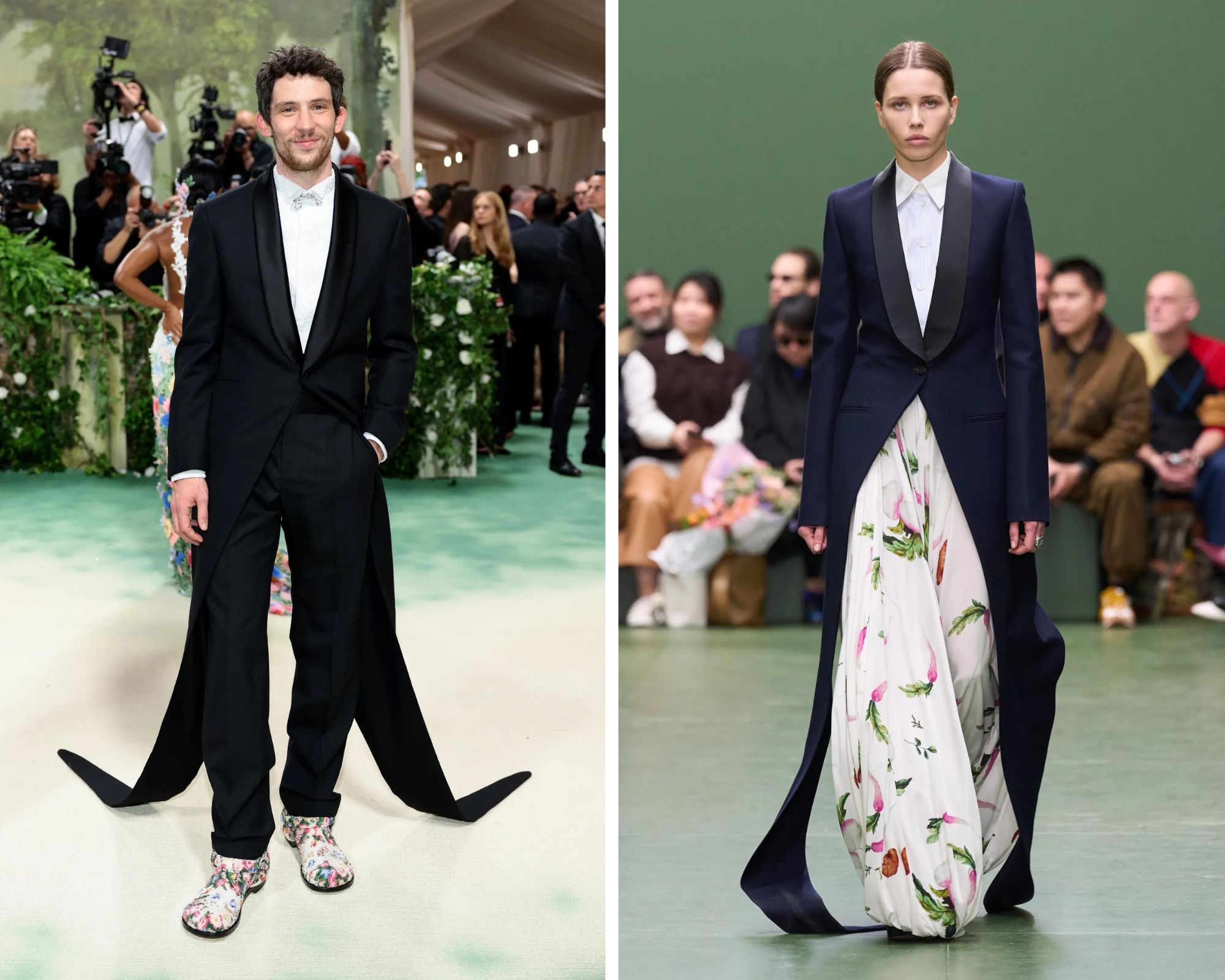 Josh O'Connor – Loewe herfst/winter 2024 is een van de catwalklooks op het Met Gala