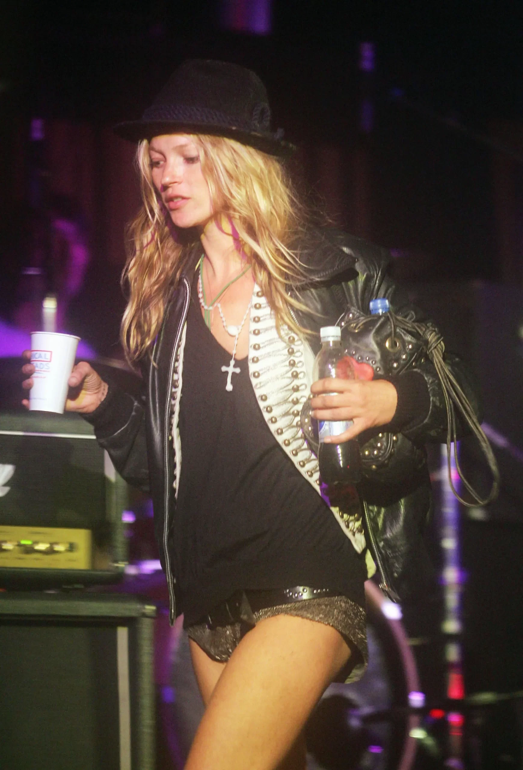 Het Britse supermodel op Glastonbury in 2005