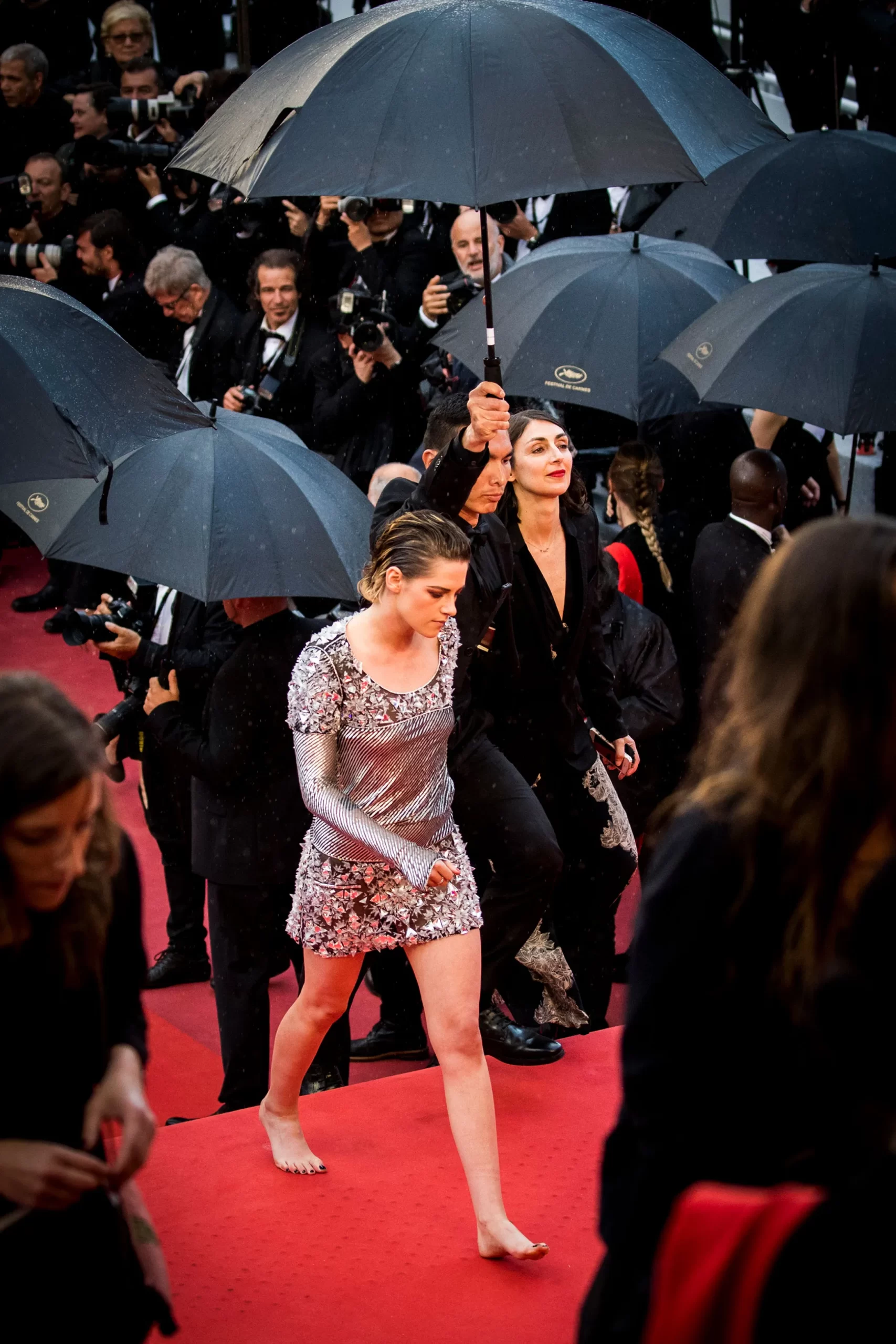 Kristen Stewart op de rode loper van het Canners Filmfestival in 2018