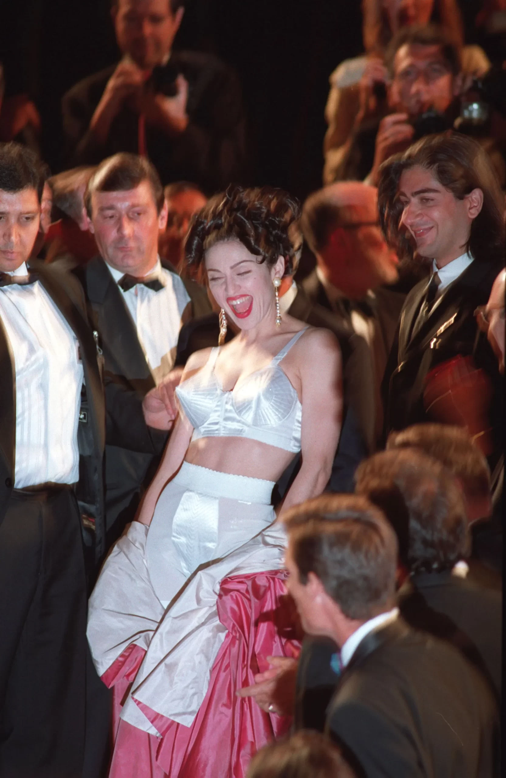 Madonna op de rode loper van het Canners Filmfestival in 1991