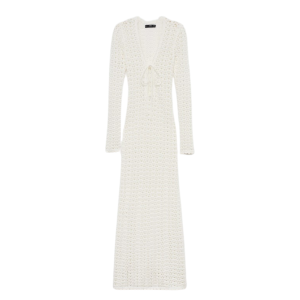 mango crochet jurk met lange mouwen